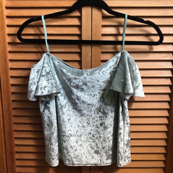 Velvet off the shoulder top - Picture 1 of 1